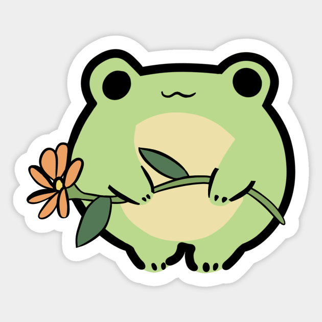 cute frog sticker Sticker by saraholiveira06